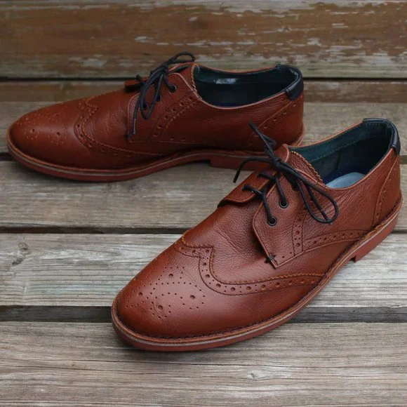 Ted Baker Men's Sz 42 EU "Jamfro" Brown Wingtip - Picture 5 of 10